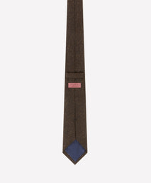 Chocolate Textured Slub Silk Tie