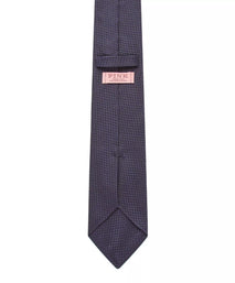 Navy Blue Tonal Textured Woven Silk Tie