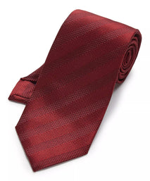 Red Tonal Striped Silk Tie