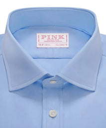 Pale Blue Slim Fit Double Cuff Ramses Poplin Formal Shirt