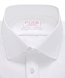 White Tailored Fit Poplin Formal Shirt