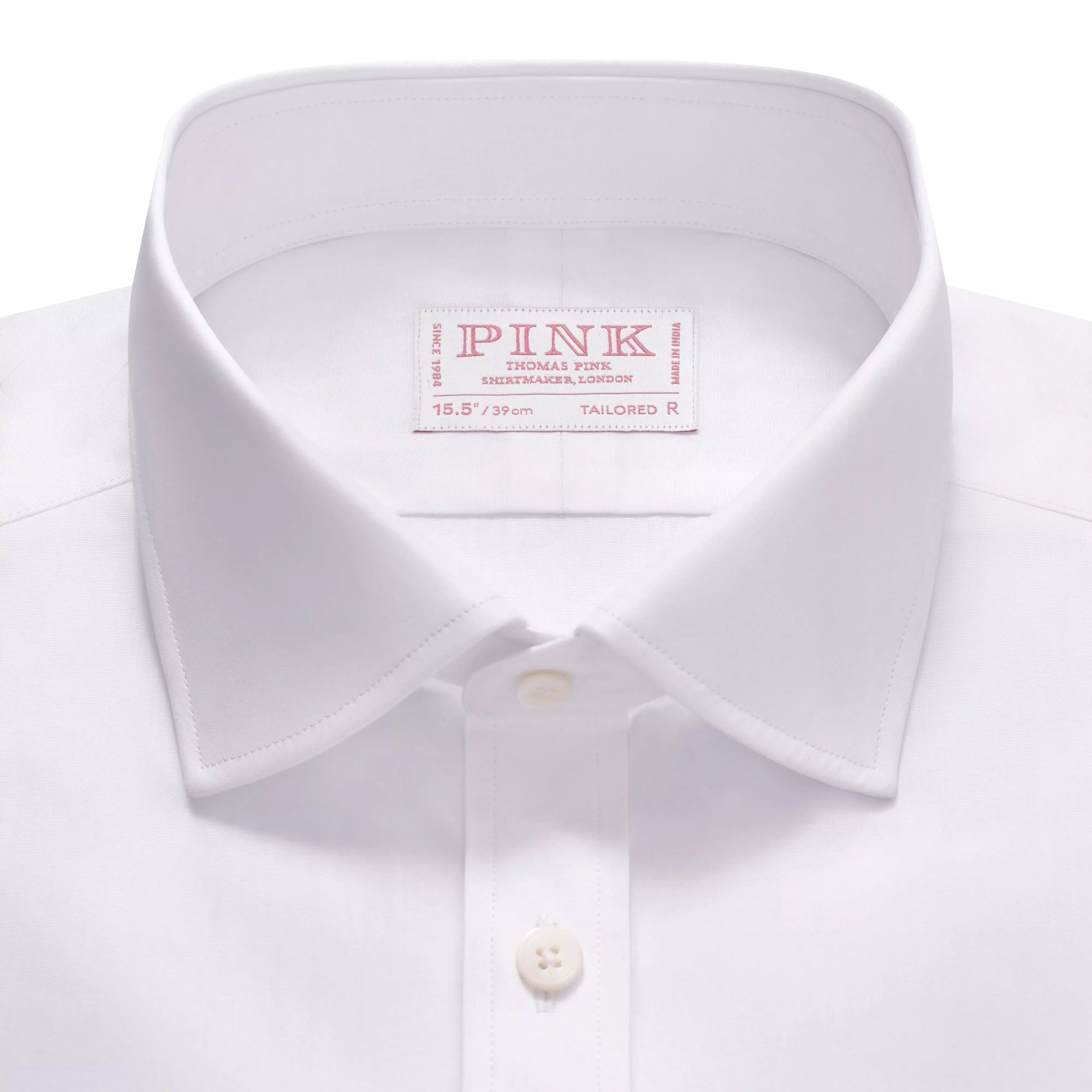 White Tailored Fit Double Cuff Poplin Formal Shirt