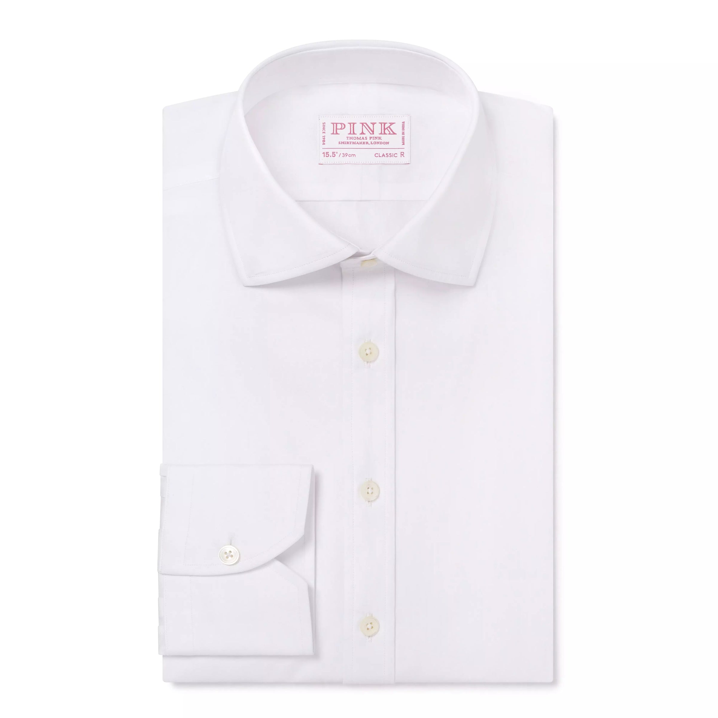 White Classic Fit Poplin Formal Shirt