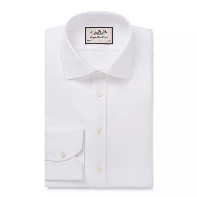White Tailored Fit Royal Twill Formal Shirt