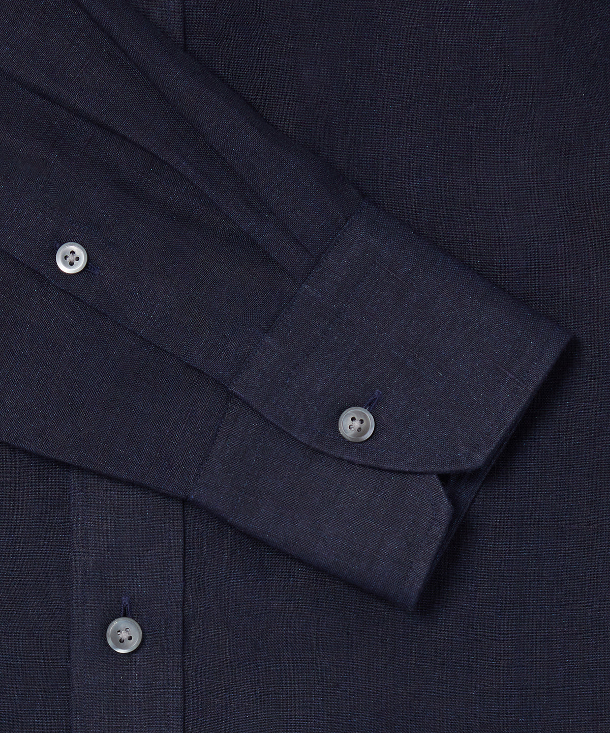 Navy Classic Fit Essential Linen Formal Shirt